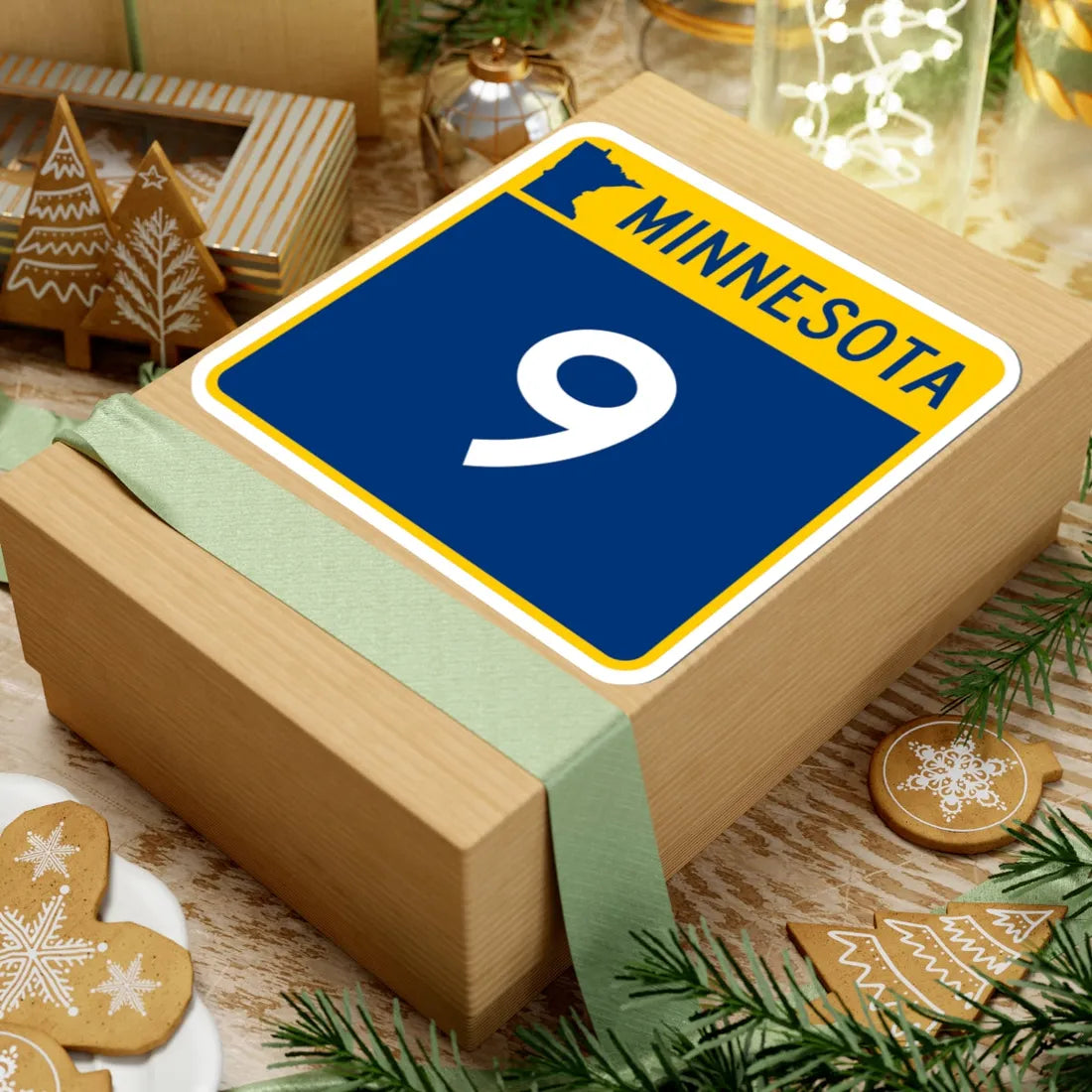 MN-9 (Minnesota) (Road Sign) STICKER Vinyl Kiss-Cut Decal - The Sticker Space