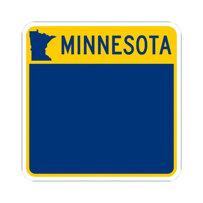 MN-blank (Minnesota) (Road Sign) STICKER Vinyl Kiss-Cut Decal 3 Inch White - The Sticker Space