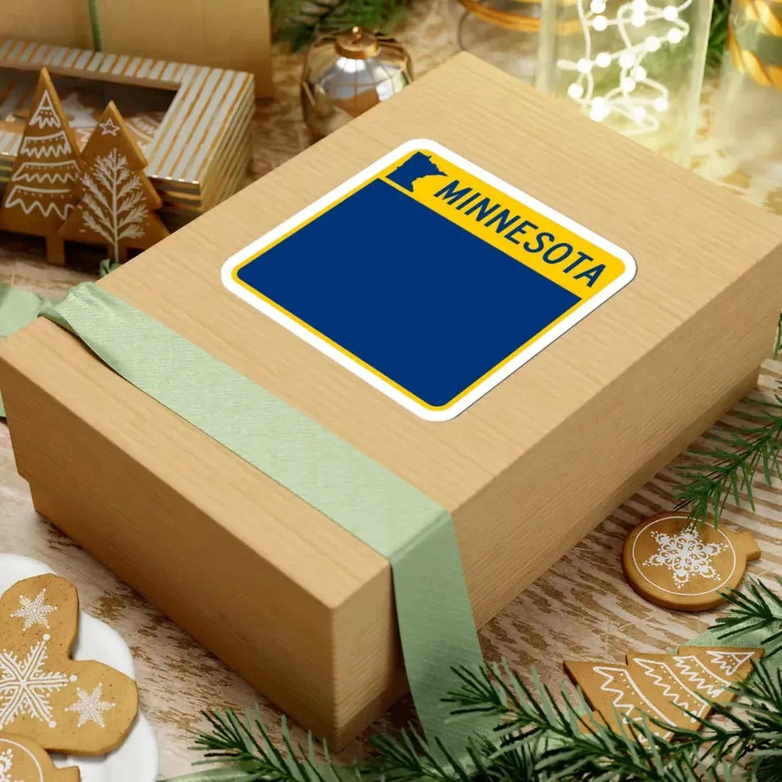 MN-blank (Minnesota) (Road Sign) STICKER Vinyl Kiss-Cut Decal - The Sticker Space