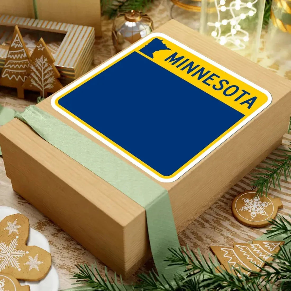 MN-blank (Minnesota) (Road Sign) STICKER Vinyl Kiss-Cut Decal - The Sticker Space