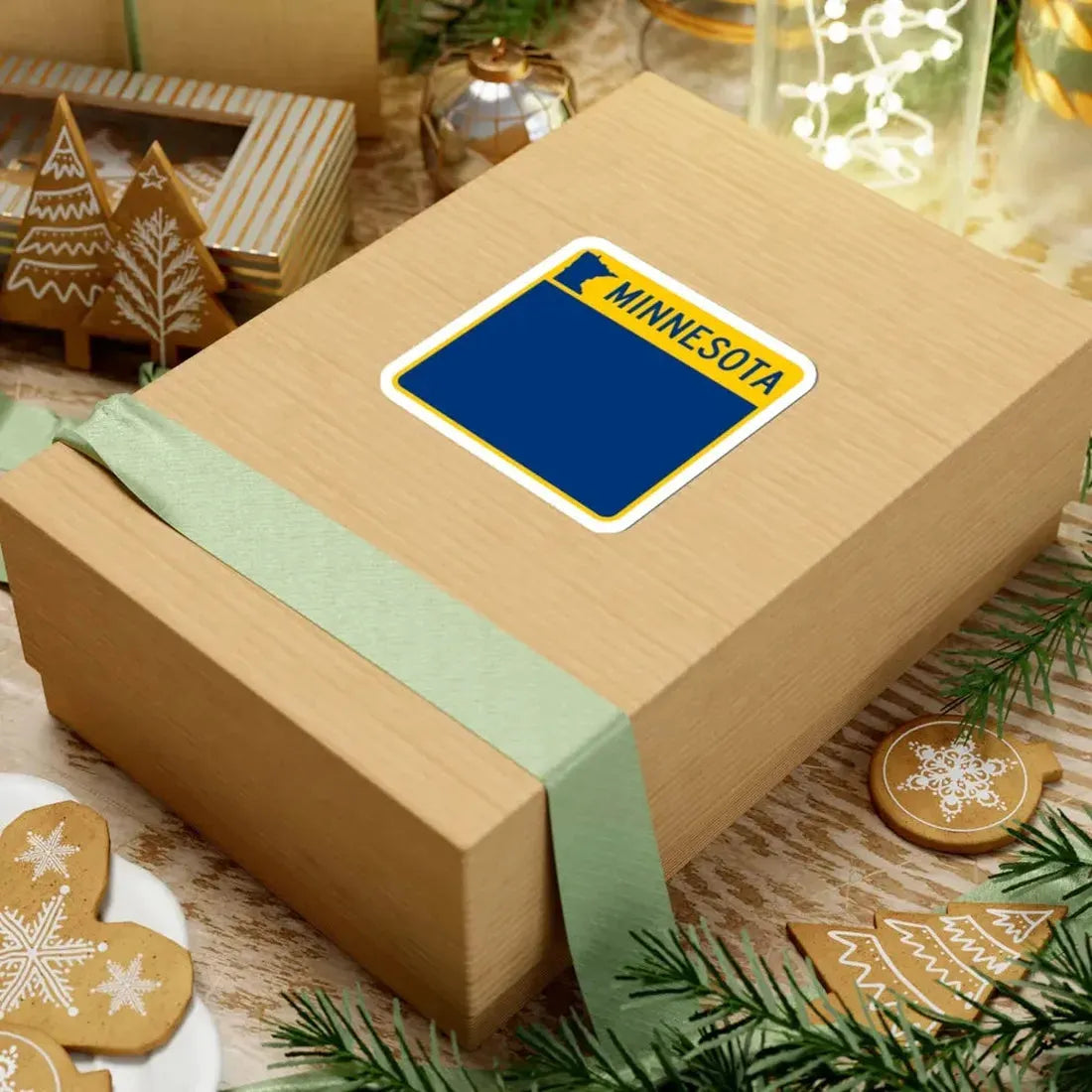 MN-blank (Minnesota) (Road Sign) STICKER Vinyl Kiss-Cut Decal - The Sticker Space