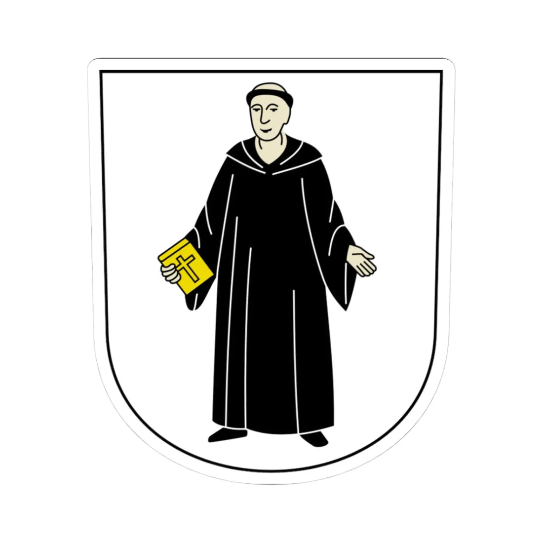 Mönchaltorf-blazon (Switzerland) (Coat of Arms) STICKER Vinyl Kiss-Cut Decal 3 Inch White - The Sticker Space