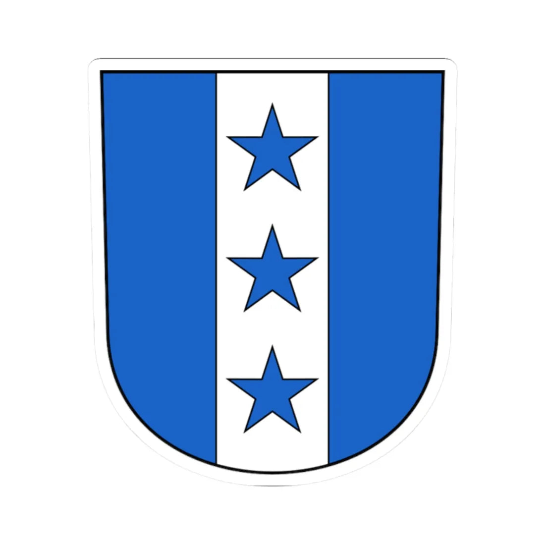 Münchwilen TG-blazon (Switzerland) (Coat of Arms) STICKER Vinyl Kiss-Cut Decal 2 Inch White - The Sticker Space