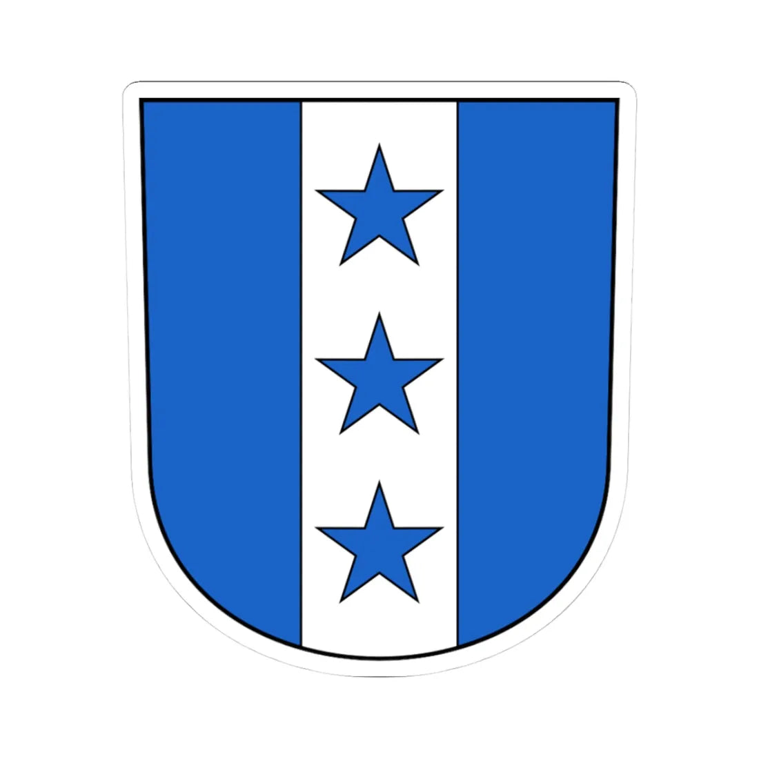 Münchwilen TG-blazon (Switzerland) (Coat of Arms) STICKER Vinyl Kiss-Cut Decal 3 Inch White - The Sticker Space