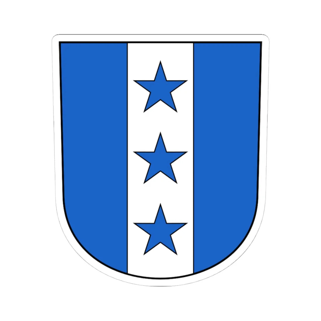 Münchwilen TG-blazon (Switzerland) (Coat of Arms) STICKER Vinyl Kiss-Cut Decal 4 Inch White - The Sticker Space