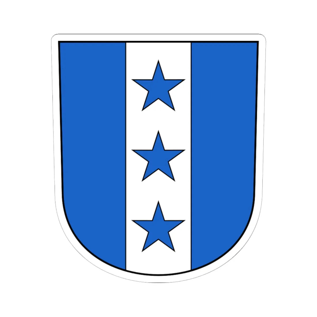 Münchwilen TG-blazon (Switzerland) (Coat of Arms) STICKER Vinyl Kiss-Cut Decal 6 Inch White - The Sticker Space