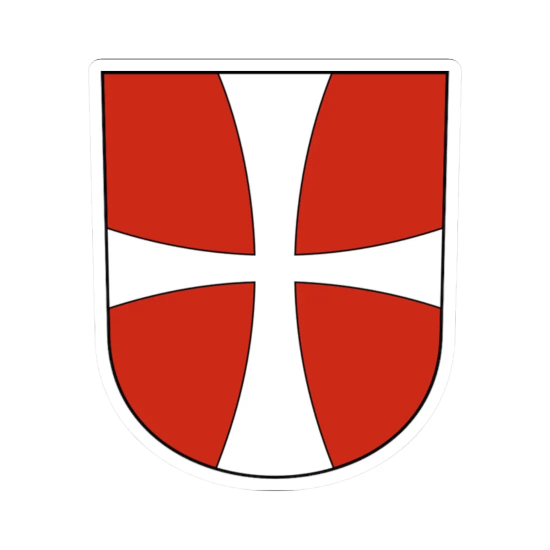 Münsterlingen-blazon (Switzerland) (Coat of Arms) STICKER Vinyl Kiss-Cut Decal 2 Inch White - The Sticker Space