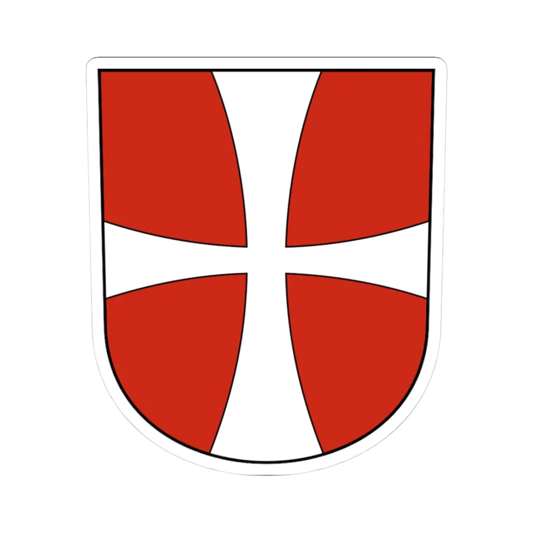 Münsterlingen-blazon (Switzerland) (Coat of Arms) STICKER Vinyl Kiss-Cut Decal 3 Inch White - The Sticker Space