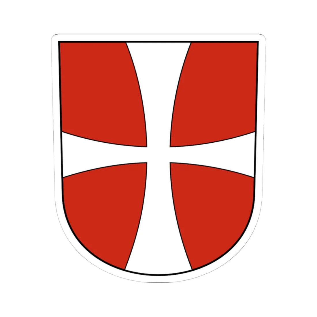 Münsterlingen-blazon (Switzerland) (Coat of Arms) STICKER Vinyl Kiss-Cut Decal 4 Inch White - The Sticker Space