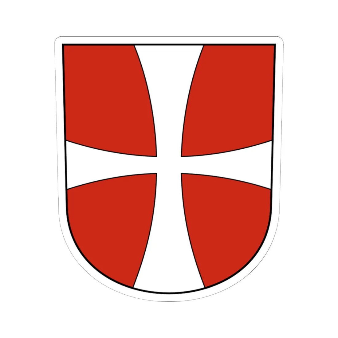 Münsterlingen-blazon (Switzerland) (Coat of Arms) STICKER Vinyl Kiss-Cut Decal 6 Inch White - The Sticker Space