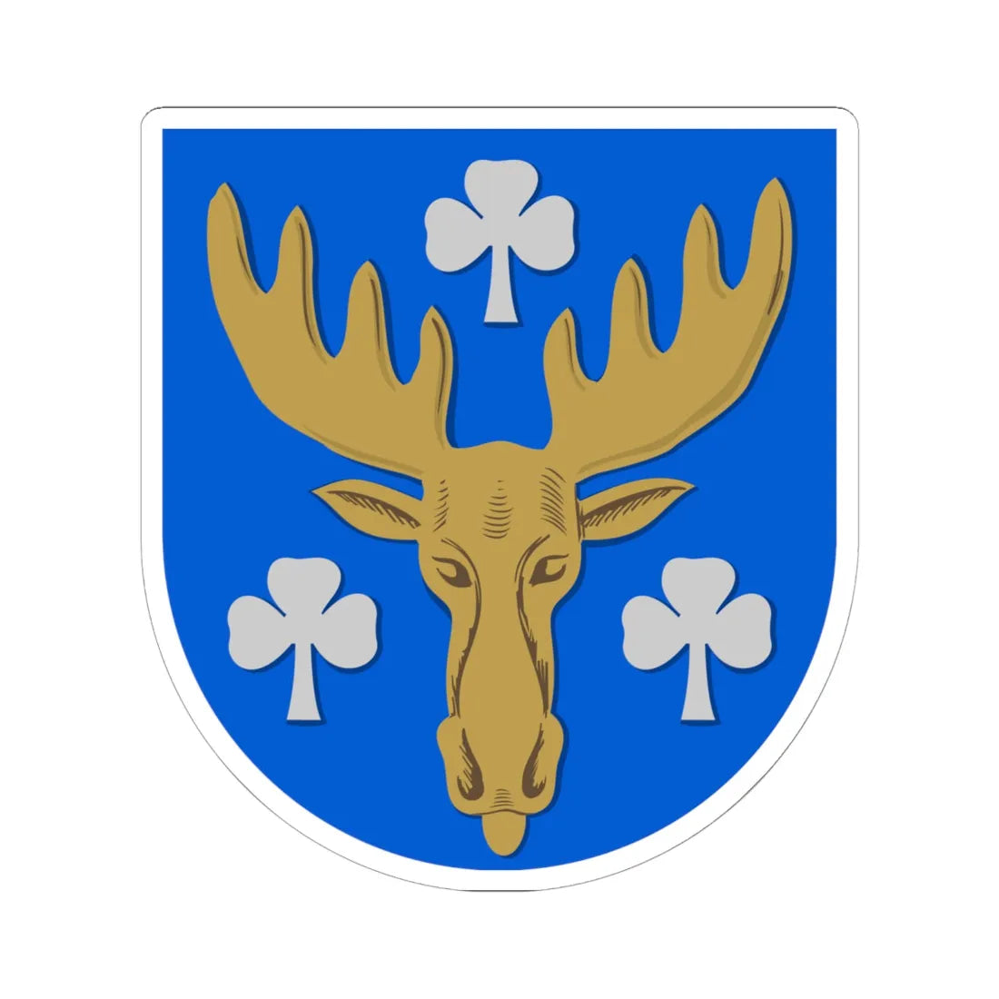 Mäntsälä.vaakuna (Finland) (Coat of Arms) STICKER Vinyl Kiss-Cut Decal 6 Inch White - The Sticker Space