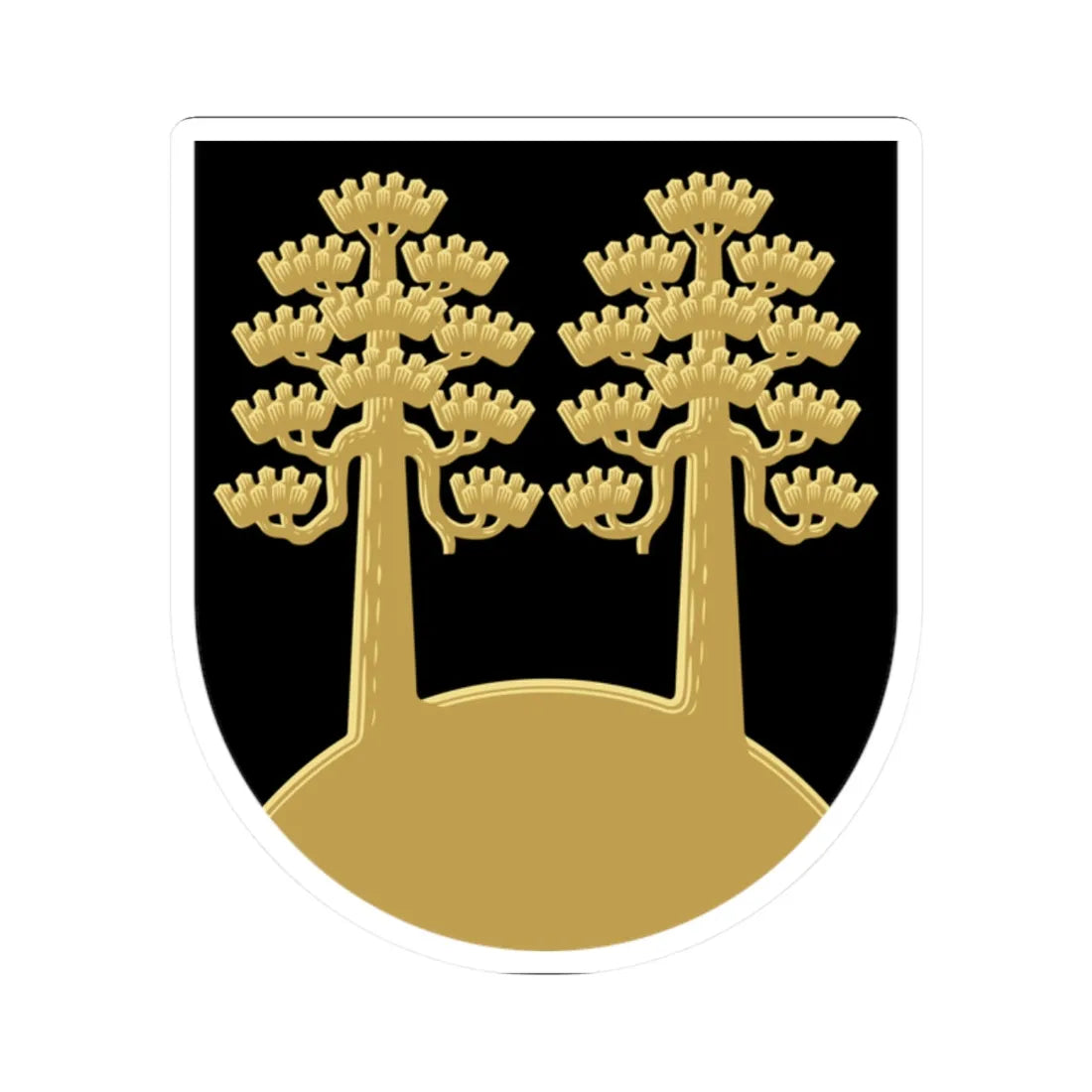 Mäntyharju.vaakuna (Finland) (Coat of Arms) STICKER Vinyl Kiss-Cut Decal 2 Inch White - The Sticker Space