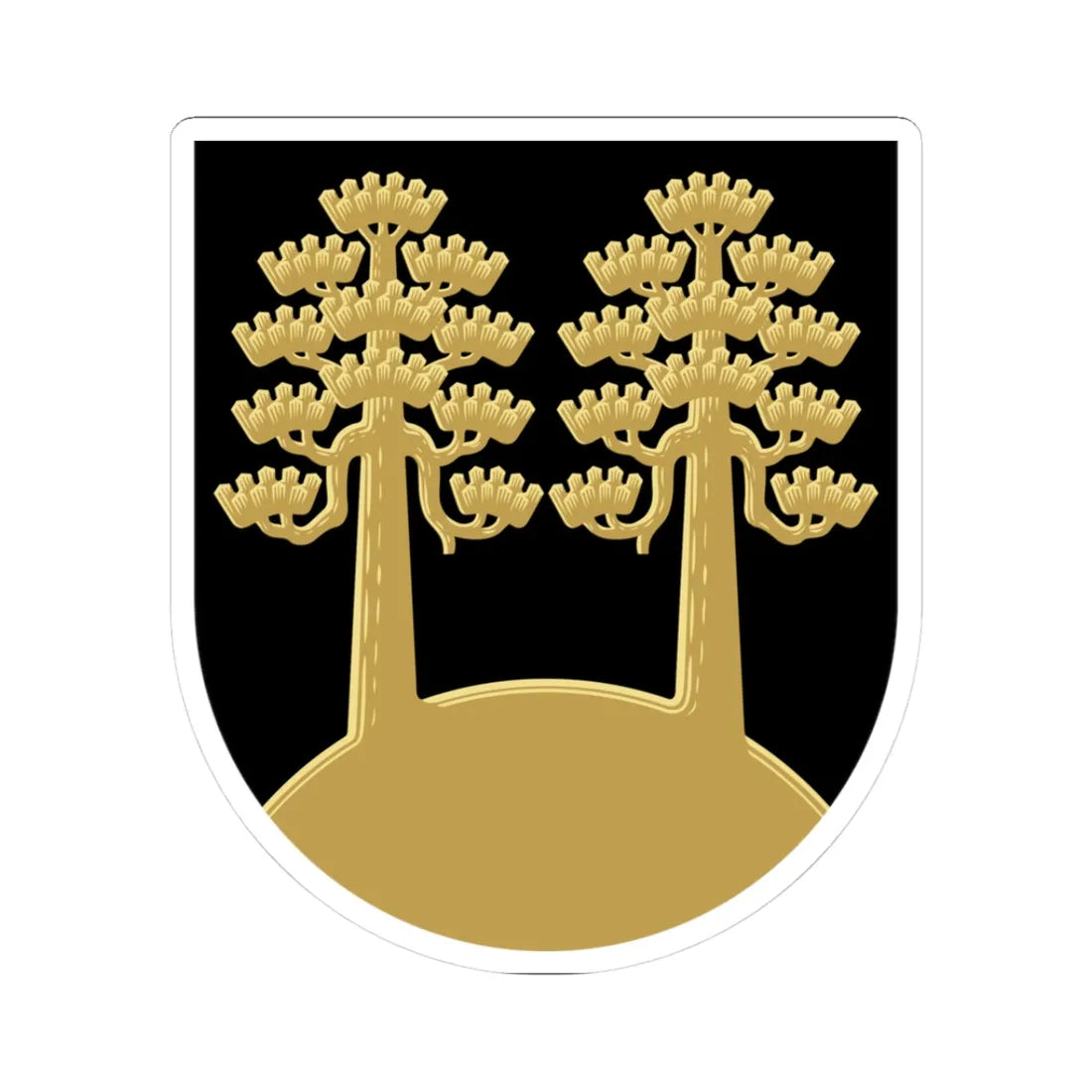 Mäntyharju.vaakuna (Finland) (Coat of Arms) STICKER Vinyl Kiss-Cut Decal 3 Inch White - The Sticker Space