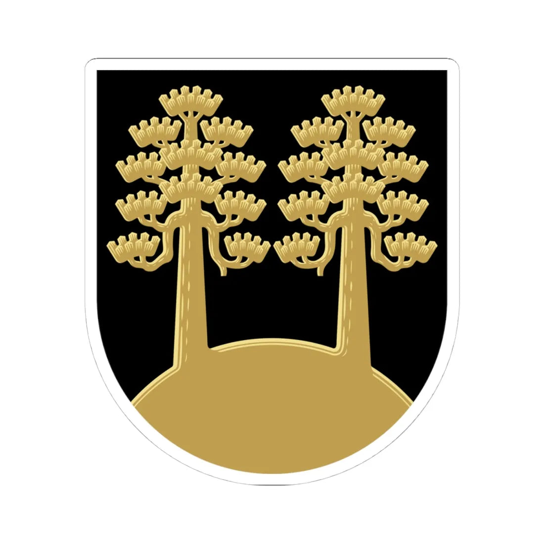 Mäntyharju.vaakuna (Finland) (Coat of Arms) STICKER Vinyl Kiss-Cut Decal 4 Inch White - The Sticker Space