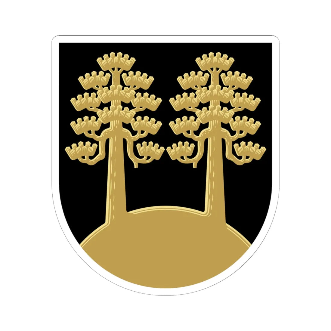 Mäntyharju.vaakuna (Finland) (Coat of Arms) STICKER Vinyl Kiss-Cut Decal 6 Inch White - The Sticker Space