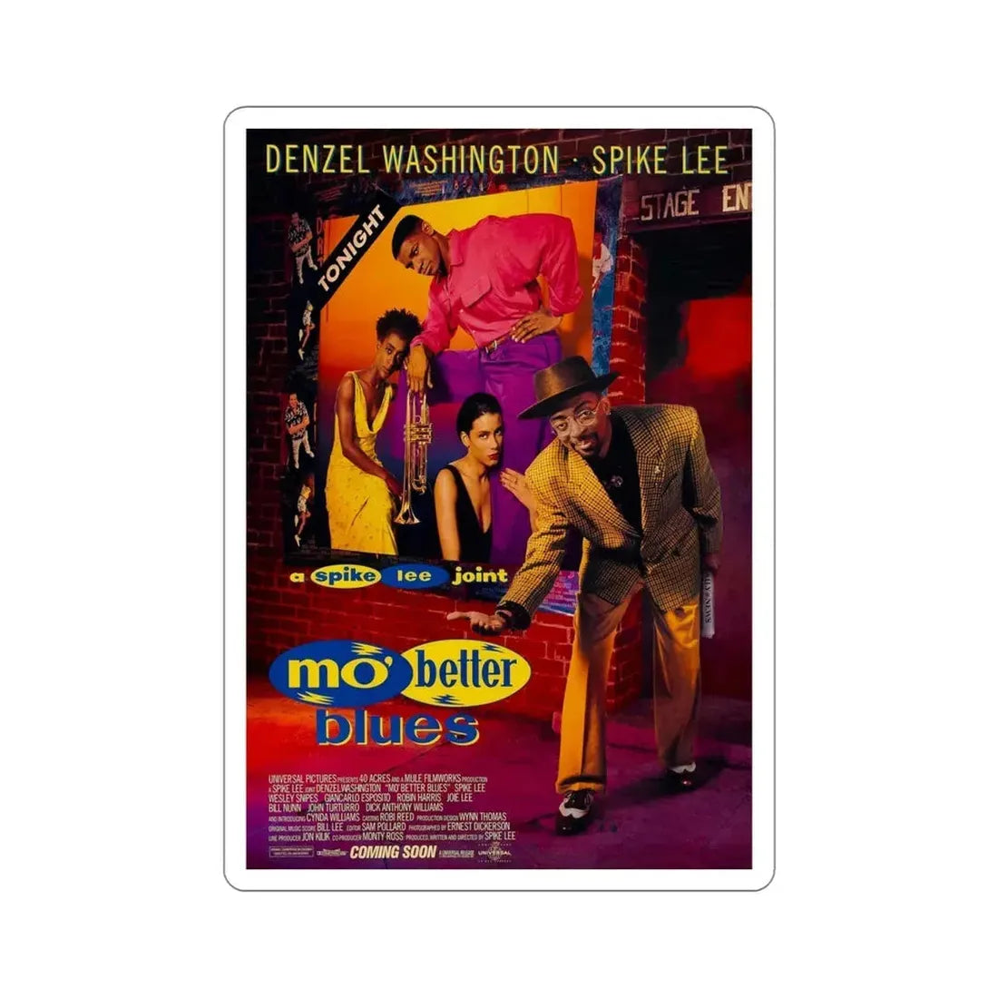 Mo Better Blues 1990 Movie Poster STICKER Vinyl Die-Cut Decal 6 Inch - The Sticker Space