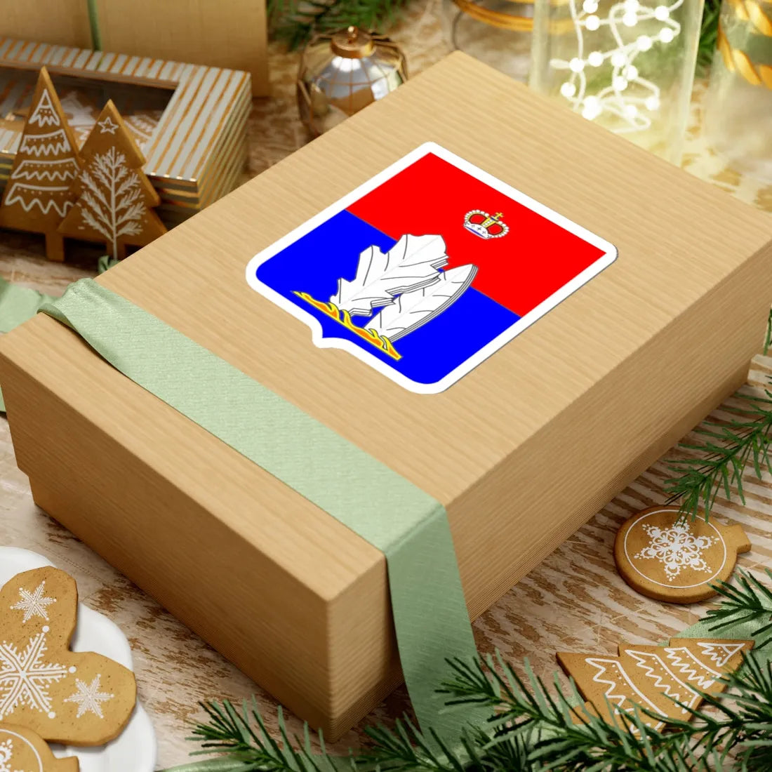 Mo gorod vsevolozhsk (Russia) (Coat of Arms) STICKER Vinyl Kiss-Cut Decal - The Sticker Space