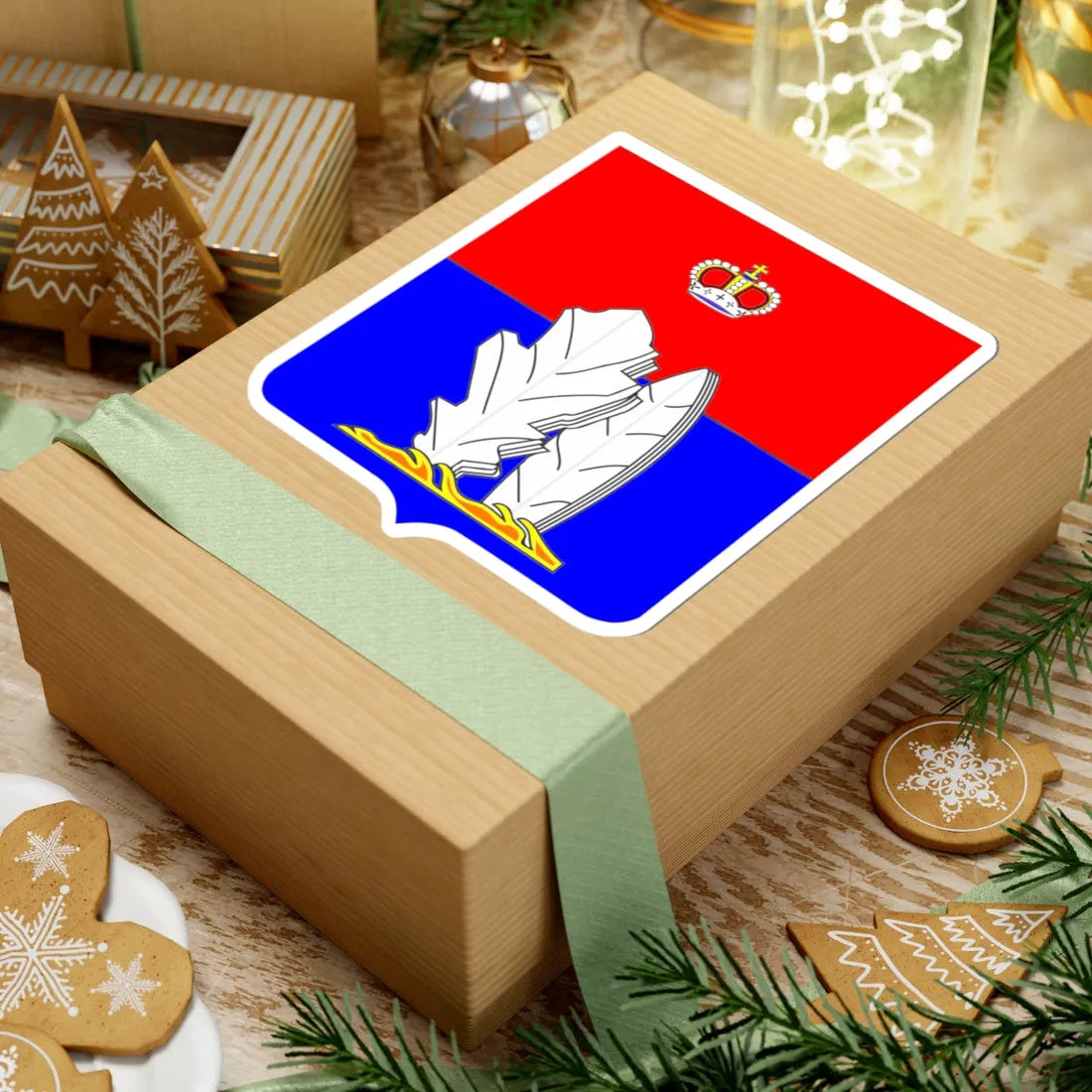 Mo gorod vsevolozhsk (Russia) (Coat of Arms) STICKER Vinyl Kiss-Cut Decal - The Sticker Space