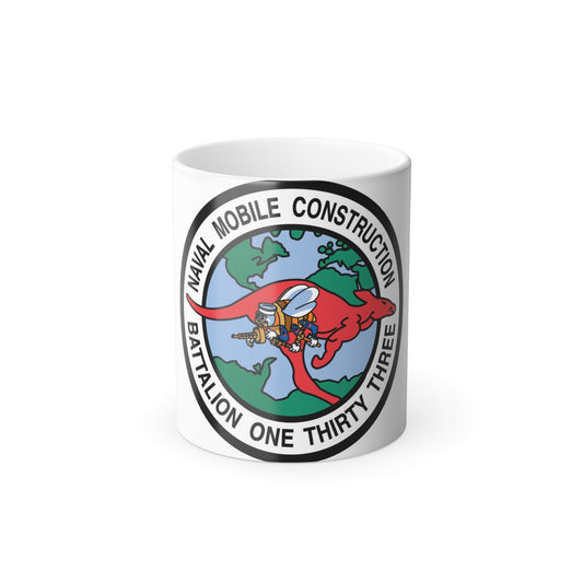 Mobile Construction Bn 133 NMCB 133 Seabee (U.S. Navy) Color Changing Mug 11oz-11oz-The Sticker Space