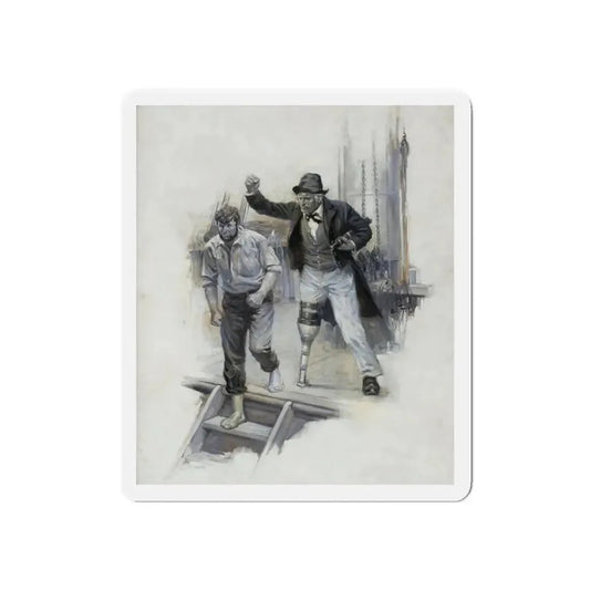 Moby Dick, interior book illustration, 1931 (Magazine Illustration) Refrigerator Magnet 6 Inch - The Sticker Space