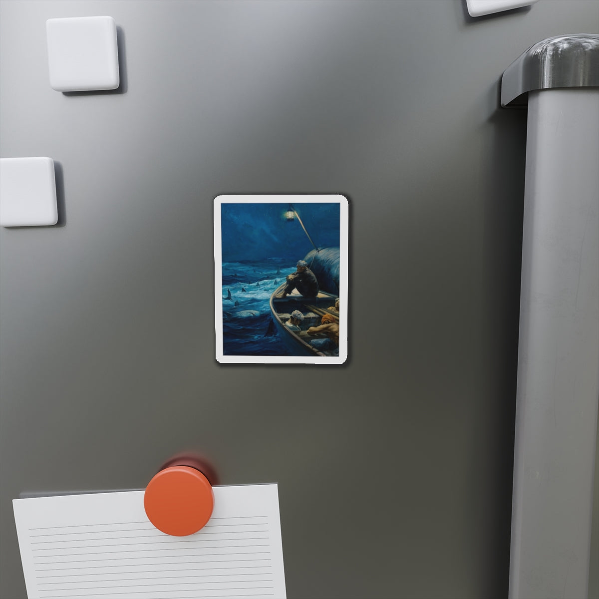 Moby Dick (Magazine Illustration) Refrigerator Magnet-The Sticker Space