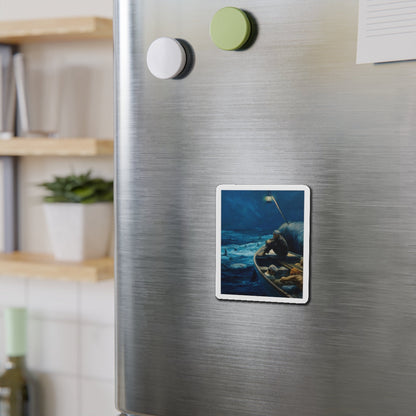 Moby Dick (Magazine Illustration) Refrigerator Magnet-The Sticker Space