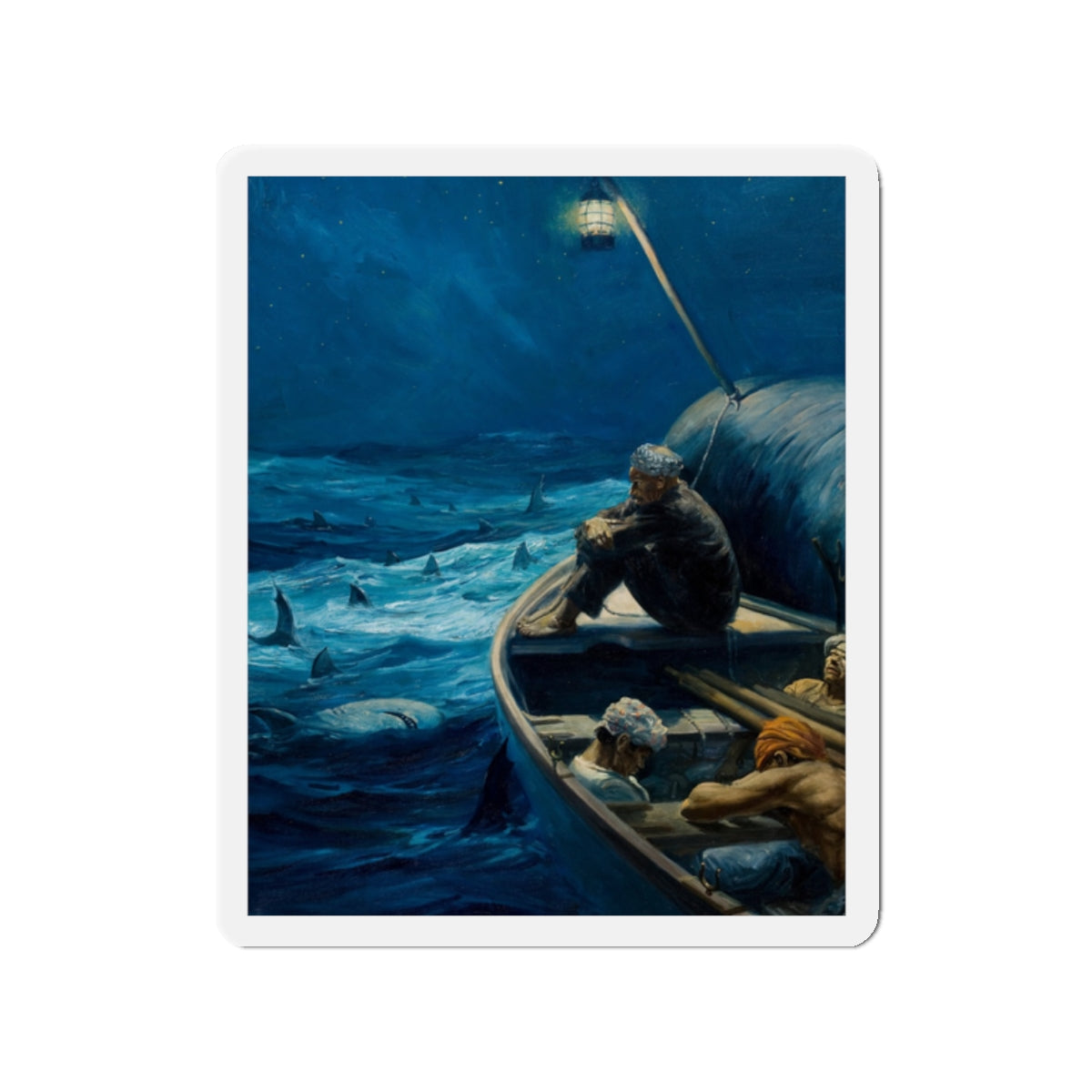 Moby Dick (Magazine Illustration) Refrigerator Magnet-2" x 2"-The Sticker Space