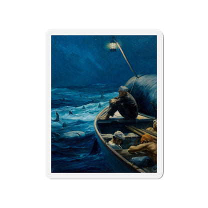 Moby Dick (Magazine Illustration) Refrigerator Magnet-4" x 4"-The Sticker Space