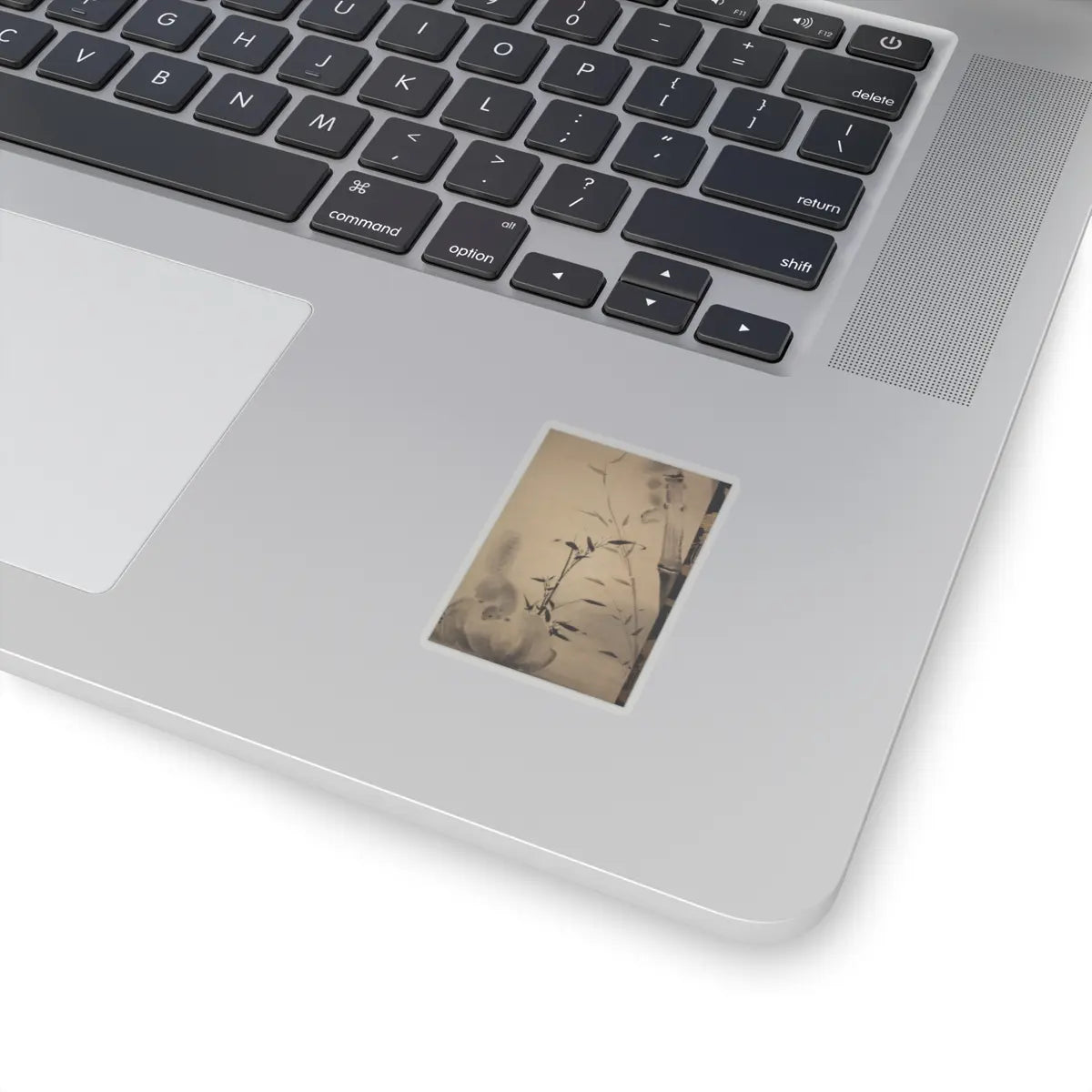 Mochizuki Gyokusen 望月玉川 - Squirrels on Bamboo and Rock - 1812 v10 - STICKER Vinyl Kiss-Cut Decal