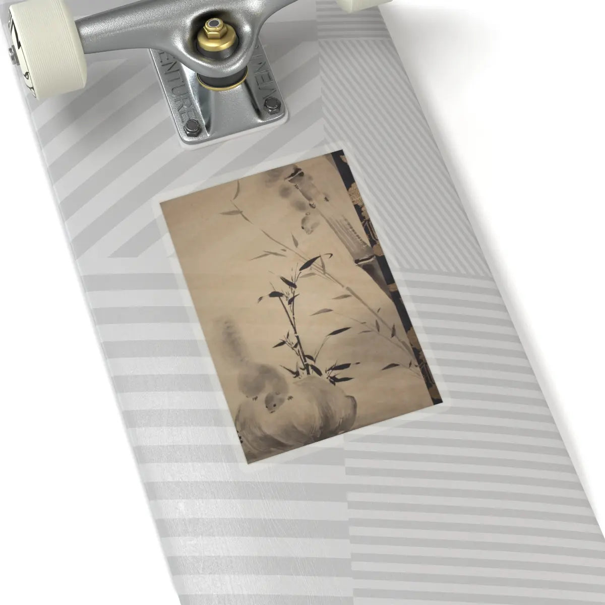 Mochizuki Gyokusen 望月玉川 - Squirrels on Bamboo and Rock - 1812 v10 - STICKER Vinyl Kiss-Cut Decal