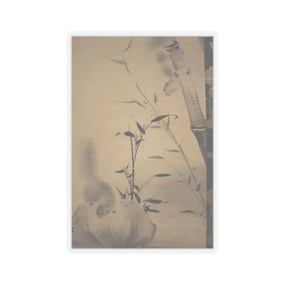 Mochizuki Gyokusen 望月玉川 - Squirrels on Bamboo and Rock - 1812 v10 - STICKER Vinyl Kiss-Cut Decal