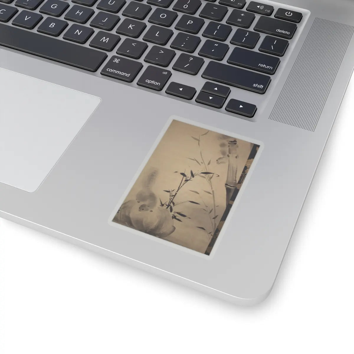 Mochizuki Gyokusen 望月玉川 - Squirrels on Bamboo and Rock - 1812 v10 - STICKER Vinyl Kiss-Cut Decal