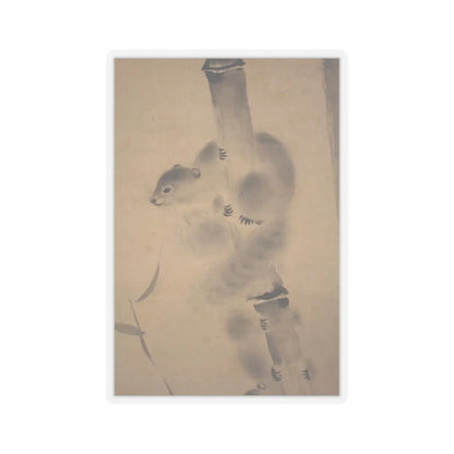 Mochizuki Gyokusen 望月玉川 - Squirrels on Bamboo and Rock - 1812 v4 - STICKER Vinyl Kiss-Cut Decal