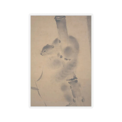 Mochizuki Gyokusen 望月玉川 - Squirrels on Bamboo and Rock - 1812 v4 - STICKER Vinyl Kiss-Cut Decal