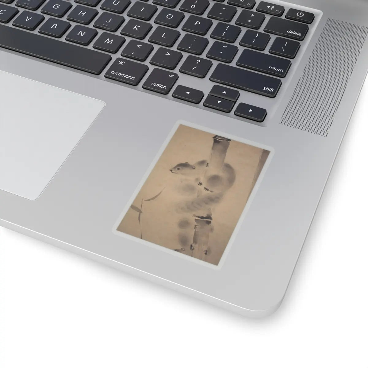Mochizuki Gyokusen 望月玉川 - Squirrels on Bamboo and Rock - 1812 v4 - STICKER Vinyl Kiss-Cut Decal
