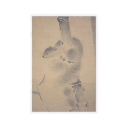 Mochizuki Gyokusen 望月玉川 - Squirrels on Bamboo and Rock - 1812 v4 - STICKER Vinyl Kiss-Cut Decal