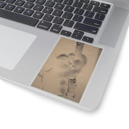 Mochizuki Gyokusen 望月玉川 - Squirrels on Bamboo and Rock - 1812 v4 - STICKER Vinyl Kiss-Cut Decal