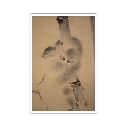 Mochizuki Gyokusen 望月玉川 - Squirrels on Bamboo and Rock - 1812 v4 - STICKER Vinyl Kiss-Cut Decal