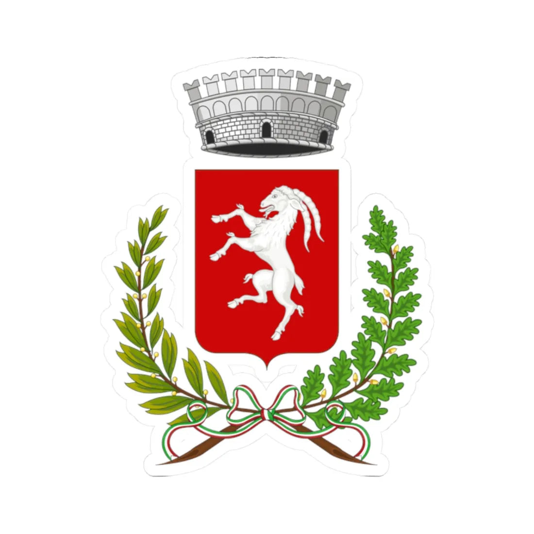 Moconesi-Stemma (Italy) (Coat of Arms) STICKER Vinyl Kiss-Cut Decal 2 Inch White - The Sticker Space