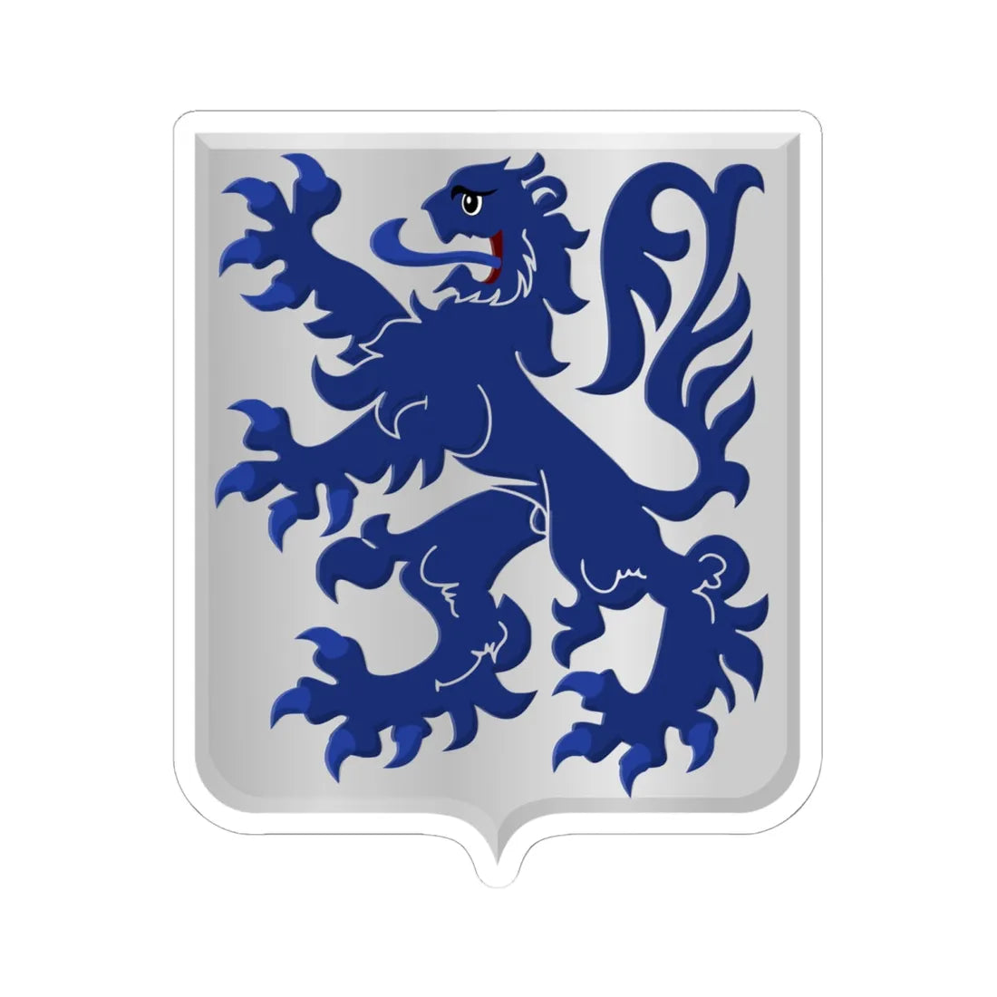 Modave wapen (Belgium) (Coat of Arms) STICKER Vinyl Kiss-Cut Decal 6 Inch White - The Sticker Space