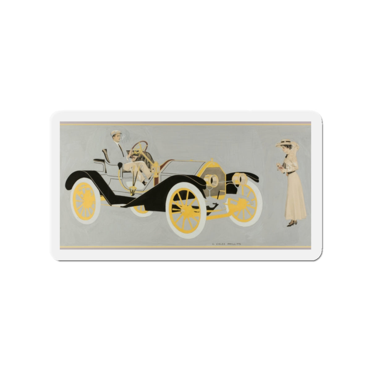 Model 20 Hudson Motor Car, ad illustration (Magazine Illustration) Refrigerator Magnet