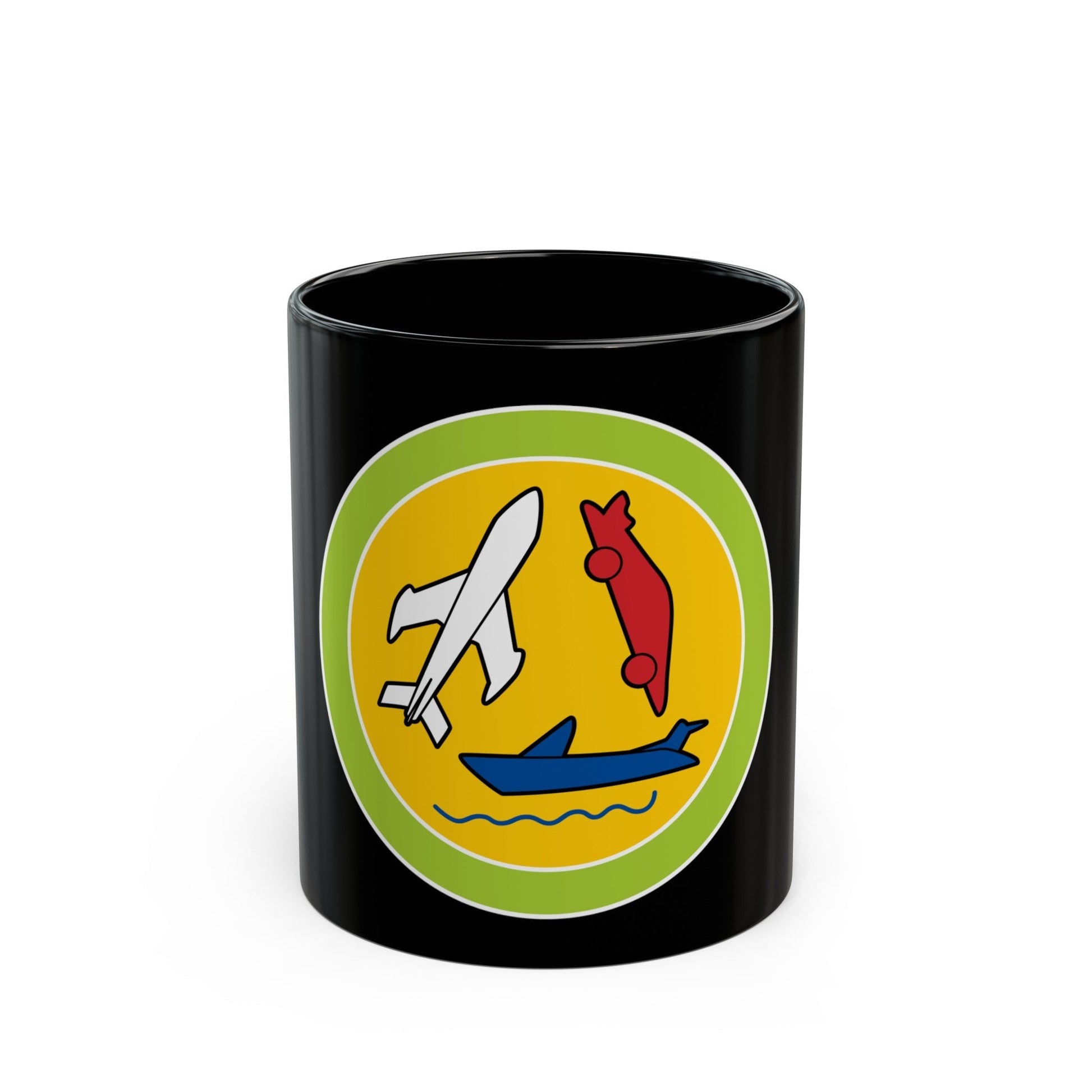 Model Design (Boy Scout Merit Badge) Black Coffee Mug-11oz-The Sticker Space