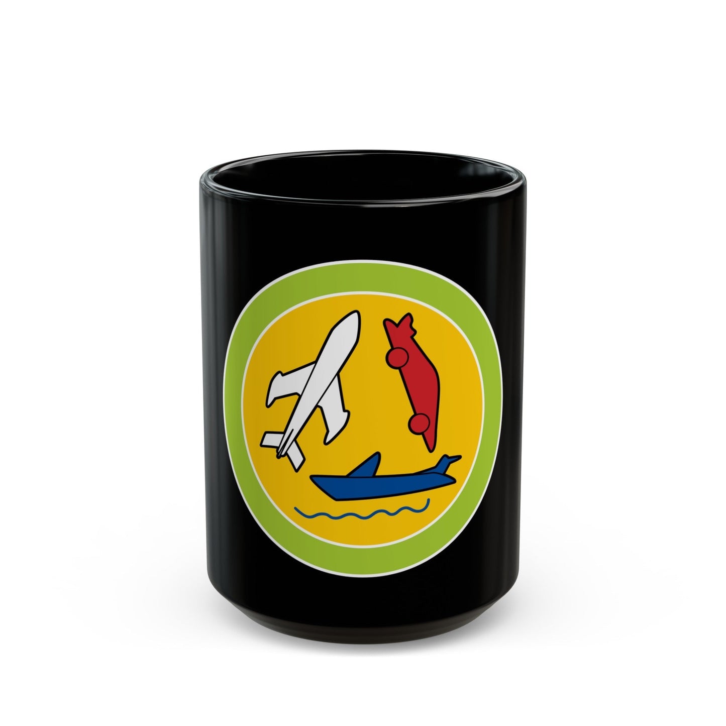 Model Design (Boy Scout Merit Badge) Black Coffee Mug-15oz-The Sticker Space