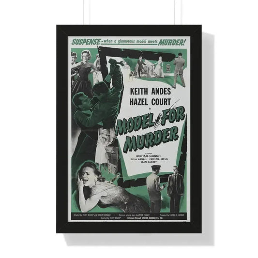 MODEL FOR MURDER 1959 - Framed Movie Poster 16″ x 24″ Black - The Sticker Space