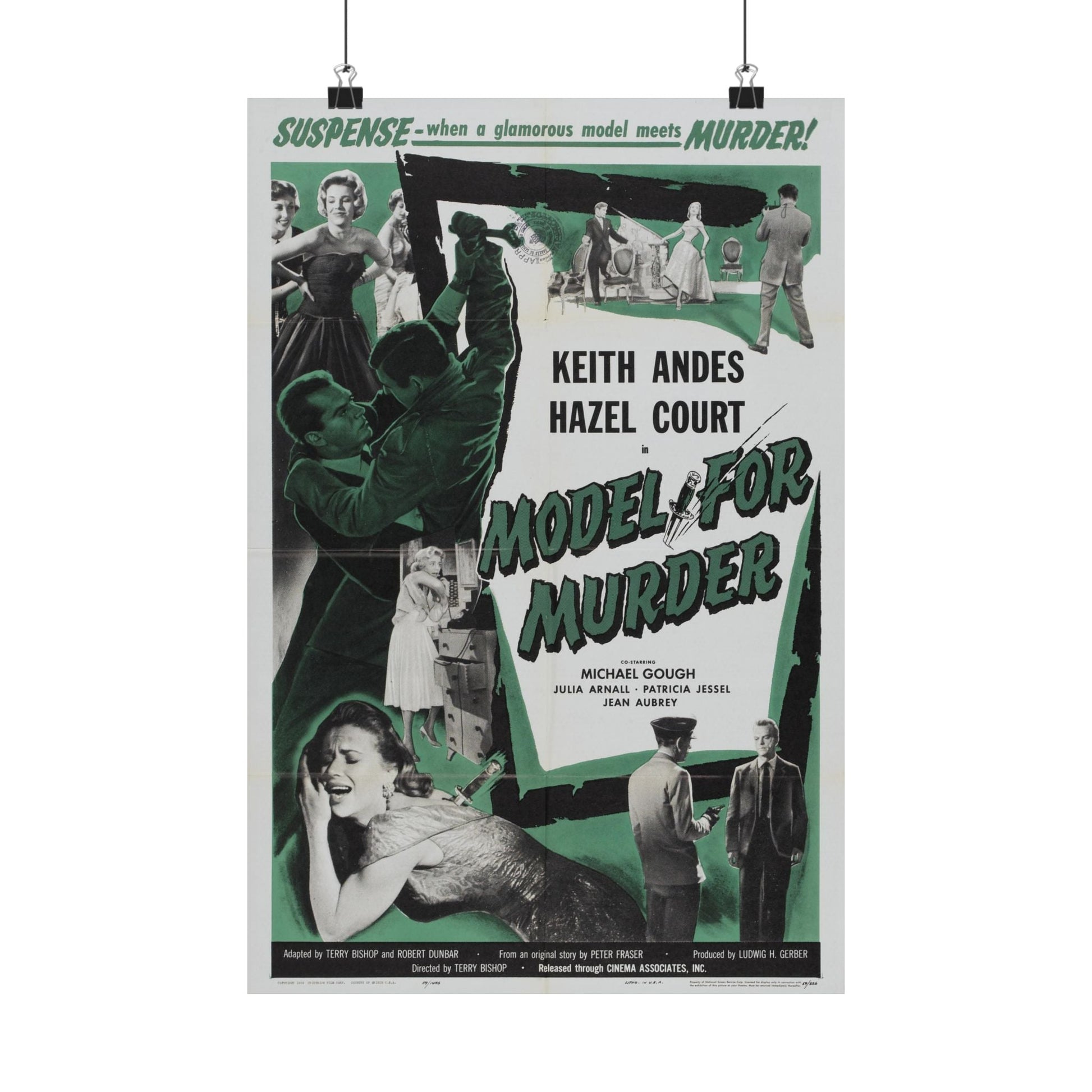 MODEL FOR MURDER 1959 - Paper Movie Poster-12″ x 18″-The Sticker Space