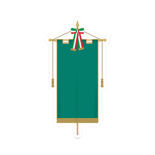 Modello-Gonfalone-Città-v2 (Italy) (Coat of Arms) STICKER Vinyl Kiss-Cut Decal 2 Inch White - The Sticker Space