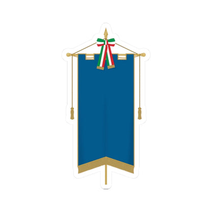 Modello-Gonfalone-Città-v3 (Italy) (Coat of Arms) STICKER Vinyl Kiss-Cut Decal 2 Inch White - The Sticker Space