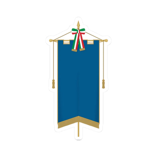 Modello-Gonfalone-Città-v3 (Italy) (Coat of Arms) STICKER Vinyl Kiss-Cut Decal 2 Inch White - The Sticker Space
