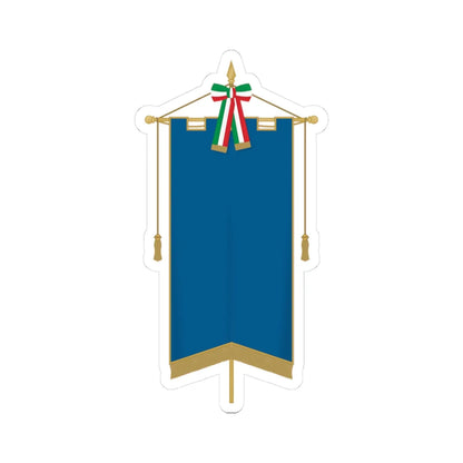 Modello-Gonfalone-Città-v3 (Italy) (Coat of Arms) STICKER Vinyl Kiss-Cut Decal 3 Inch White - The Sticker Space