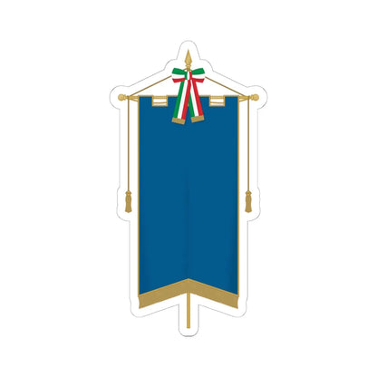 Modello-Gonfalone-Città-v3 (Italy) (Coat of Arms) STICKER Vinyl Kiss-Cut Decal 6 Inch White - The Sticker Space